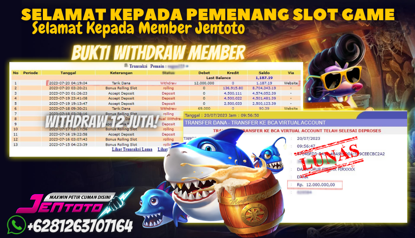 Bukti JP Slot Pragmatic Play Jentoto - Gatot Kaca